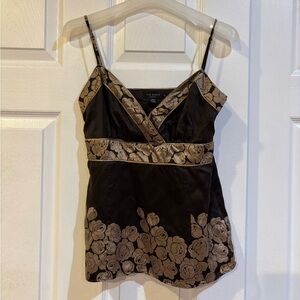 Ted Baker Silk Brown Floral Camisole